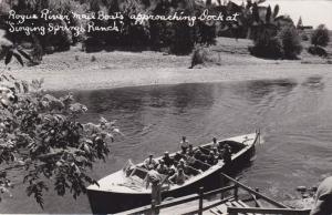 RPPC Mail Boat on Rogue River Dock at Singing Springs Resort Near Agness Oregon