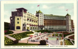 M-39907 Chateau Lake Louise Swimming Pool in Foreground Banff National Park A...