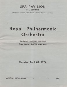 Erich Gruenberg David Strange Royal Philharmonic Orchestra Felixstowe Programme