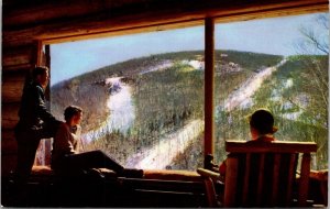 New York Whiteface Mountain Ski Center Ski Lodge Scenic Chrome Postcard 