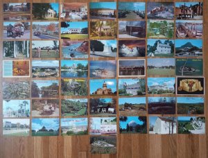 VINTAGE LOT OF 50 MIXED GROUP SOUVENIRS BRIDGES MORE PHOTOCHROME POSTCARDS 2244