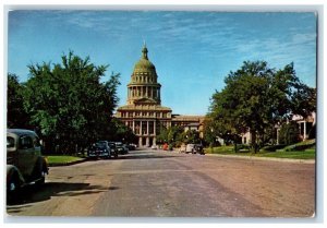 1959 State Capitol Building Exterior Road Austin Texas Vintage Antique Postcard