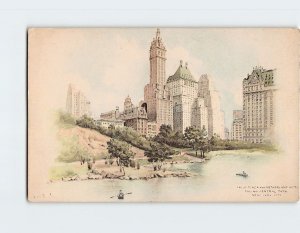 Postcard Savoy Plaza And Netherland Hotel Facing Central Park, New York City, NY