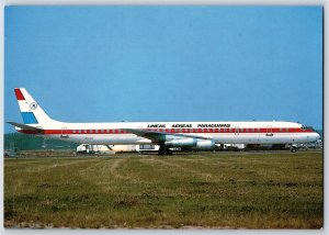 Airplane Postcard Lineas Aereas Paraguayas Airlines Douglas DC8-63 BW23