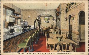 Tioga County NY New York Green Lantern Inn Dining c1930-50s Vintage Postcard