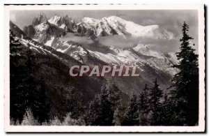 Postcard Modern Chain of Mont Blanc view of the Col des Montets