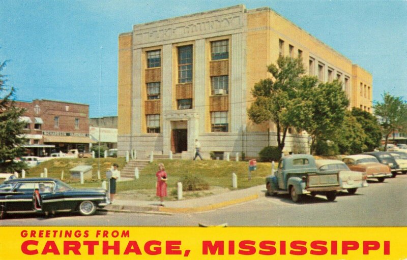 Postcard Greetings from Carthage Mississippi