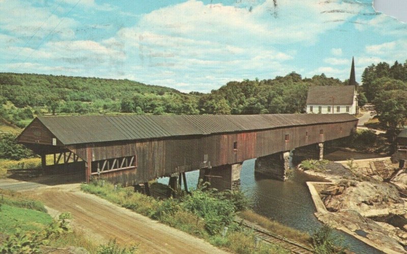 C.1972 Old Covered Bridge New Hampshire Vintage Postcard P12