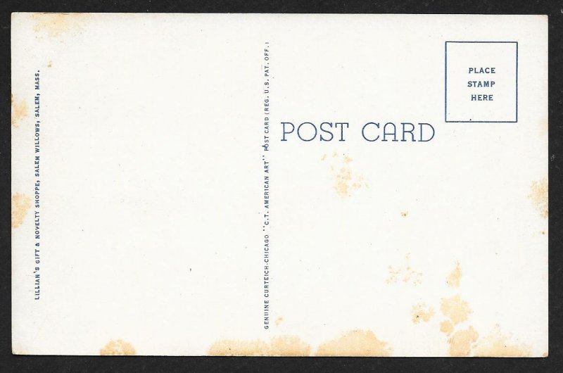 Miniature Railway for Kids Salem Willows Park MA Unused c1949