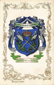 Fort William A DH'AIN DEOIN CO THEIREADH E' Heraldic Series Postcard