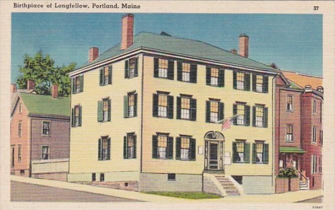 Maine Portland Birthplace Of Poet Longfellow