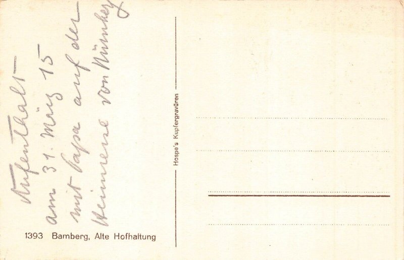 L199 Germany Bamberg Old Courtship vintage postcard