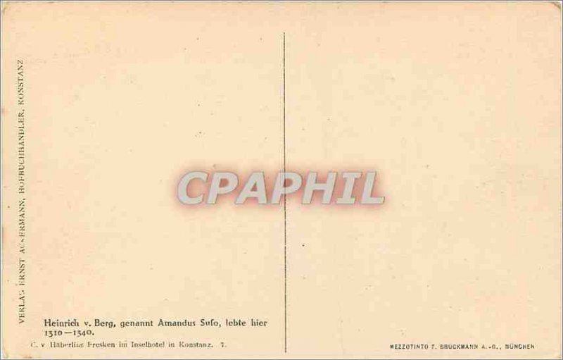 Old Postcard Heinrich V Berg Genannt Amandus Sufo Lebl� Yesterday 1310 1340