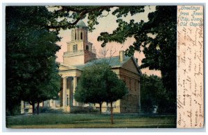 Greetings From Iowa City Old Capitol Building Iowa IA Antique Posted Postcard