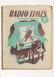 Old Wireless BBC Radio Times Open Air Number 1938 Postcard