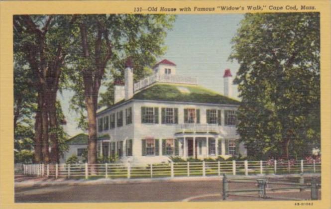 Massachusetts Cape Cod Old House With Famous widow's Walk Curteich