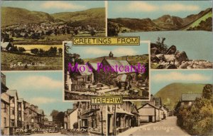 Wales Postcard - Greetings From Trefriw. Posted - RS37875