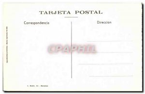 Old Postcard Barcelona Monumento Colon