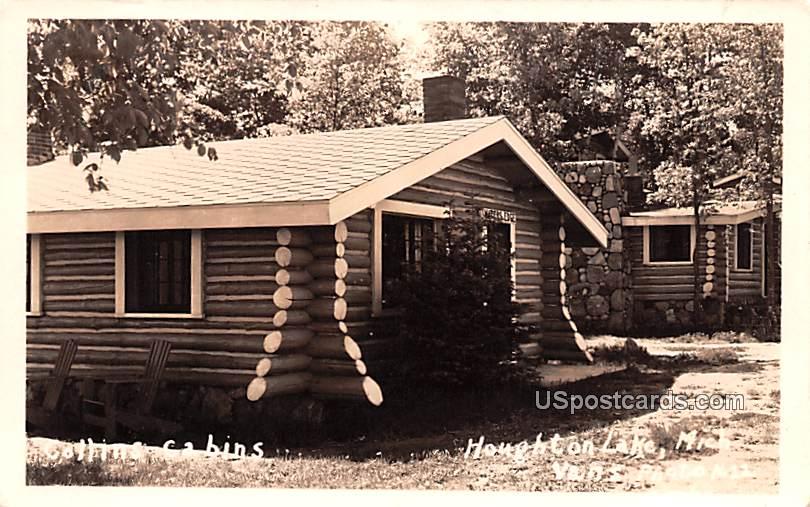 Collins Cabins Houghton Lake Mi Unused Hippostcard