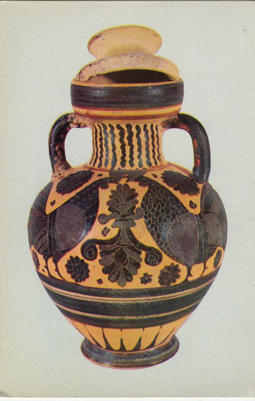 BF12986 ancien corinth museum early corinthian amphora  greece front/back image