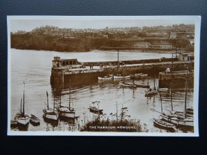 Cornwall NEWQUAY The Harbour - Old RP Postcard by M&L National Series