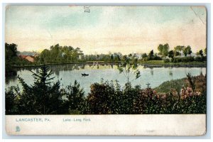 c1905's Lake Long Park Boating Grove Lancaster Pennsylvania PA Unposted Postcard