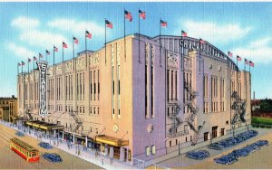 1930s Chicago Stadium Madison Wood Warren Wolcott Street Chicago IL Postcard