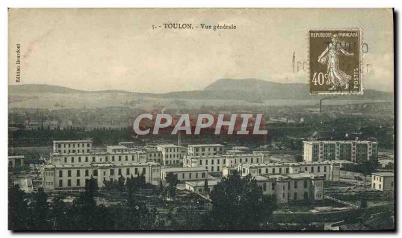 Old Postcard Toulon Vue Generale