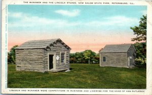 1930 McNamer and Lincoln Store New Salem State Park Petersburg Illinois Postcard