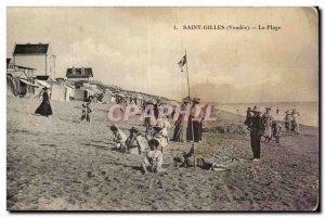 Saint Gilles Old Postcard Beach