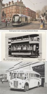 Nottingham Tram Crossing Parliament Street 3x Postcard