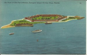 Air View of Old Fort Jefferson, Tortugas Island Off Key West, Florida