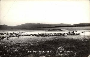 Warner Springs CA Cancel Cars at Lake Henshaw c1940 Real Photo Postcard