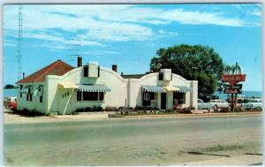 ST. IGNACE, Michigan  MI   Roadside  BELLE ISLE FINER FOODS  1959   Postcard