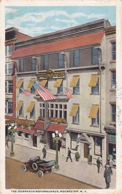 The Odenbach Hofbrauhaus Restaurant - Rochester NY, New York - pm 1922 - WB