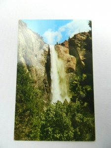 Yosemite National Park California Bridal Veil Fall Vintage Postcard