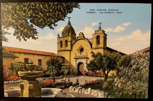 Vintage Postcard 1930-1945 San Carlos Mission, Carmel, California (CA)