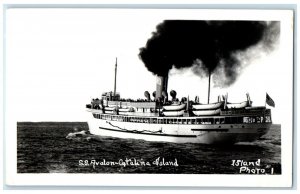 c1940's SS Avalon Catalina Island Steamer Ship RPPC Photo Vintage Postcard