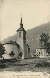 CPA GRESY-sur-ISERE L'Eglise et la Mairie (1193286)