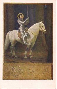 St. George & the Dragon, Medieval Knight Errant, 1910's, G Fuegel, Horse, Saint