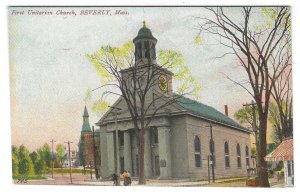 Vintage postcard, The First Unitarian Church, Beverly, Massachusetts 