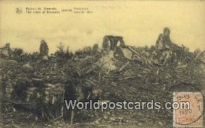 Ruines de Dixmude Belgium 1920 Stamp on front 