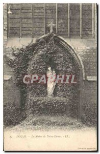 Old Postcard Douai The Statue of Our Lady