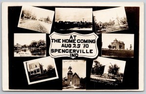 Spencerville IN Homecoming~Street Scenes~Methodist & Lutheran Mills~1918 RPPC