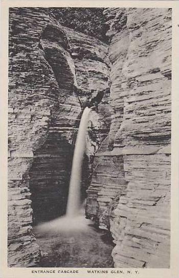 New York Watkins Glen Entrance Cascade Albertype