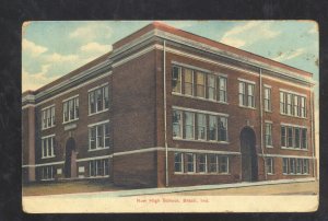 BRAZIL INDIANA NEW HIGH SCHOOL BUILDING 1910 VINTAGE POSTCARD