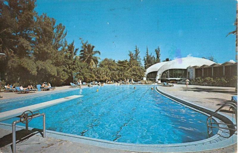 Isla Verde Puerto Rico Lemon Tree Restaurant Pool View Vintage Postcard K101688