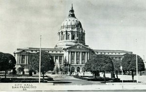 Circa 1910-20 City Hall, San Francisco, California Vintage Postcard P8 