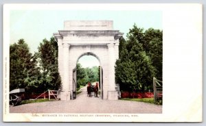 Entrance The National Military Cemetery Vicksburg Mississippi MS Arch Postcard