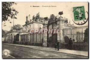 Bourges Old Postcard cannon foundry